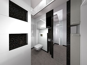 Łazienka Black and White - Łazienka, styl minimalistyczny - zdjęcie od wyszomirska design