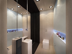 Projekt modernizacji budynku jednorodzinnego w zabudowie parterowej - łazienka. - zdjęcie od STUDIO.O. organic design