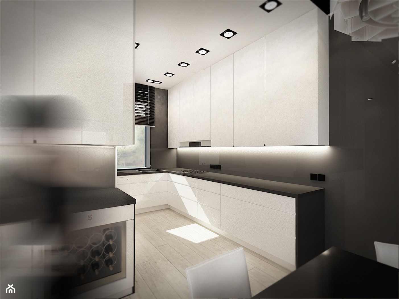 Projekt modernizacji budynku jednorodzinnego w zabudowie parterowej - kuchnia - zdjęcie od STUDIO.O. organic design - Homebook