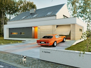Dom modny - Średnie jednopiętrowe nowoczesne domy jednorodzinne murowane z dwuspadowym dachem, styl nowoczesny - zdjęcie od DOOMO