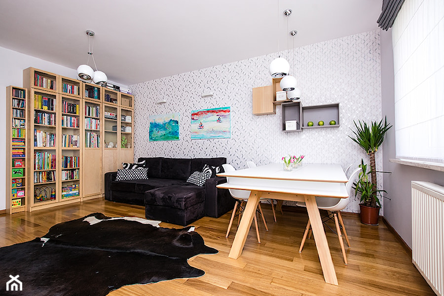 Metamorfoza dużego pokoju i przedpokoju-Bemowo - Salon, styl nowoczesny - zdjęcie od Renee's Interior Design