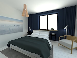 Mała czarna szara sypialnia, styl skandynawski - zdjęcie od Renee's Interior Design