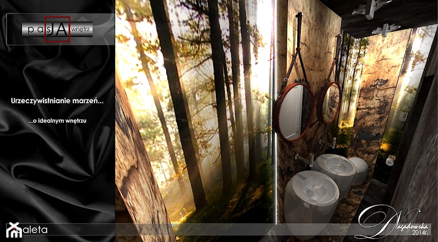 bliżej natury - projekt toalety - Łazienka - zdjęcie od Pasja Wnętrz