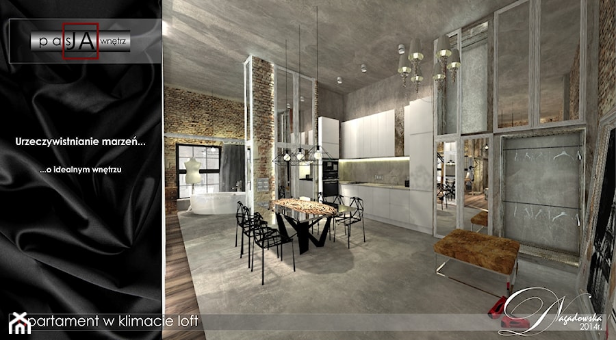 W klimacie starej fabryki - Apartament w stylu LOFT - Kuchnia, styl industrialny - zdjęcie od Pasja Wnętrz
