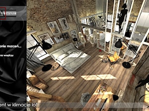 W klimacie starej fabryki - Apartament w stylu LOFT - Sypialnia, styl industrialny - zdjęcie od Pasja Wnętrz
