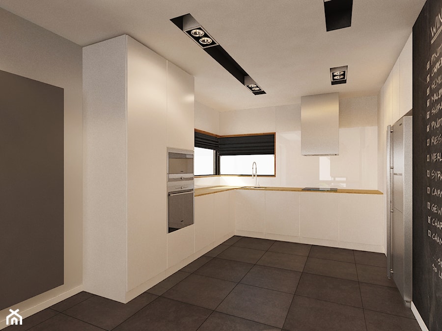 PROJEKT DOMU I WNĘTRZ - Kuchnia, styl minimalistyczny - zdjęcie od GRUPA HYBRYDA
