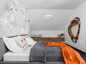 Dom w Jaworznie - Średnia biała sypialnia, styl nowoczesny - zdjęcie od ORANGE STUDIO