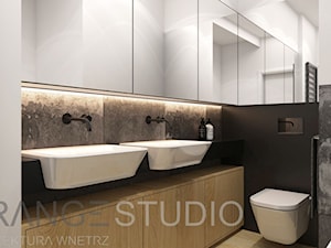 Dom w Chorzowie - Średnia bez okna z dwoma umywalkami łazienka, styl nowoczesny - zdjęcie od ORANGE STUDIO