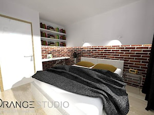 Ciepłe mieszkanie z cegłą - Sypialnia, styl nowoczesny - zdjęcie od ORANGE STUDIO