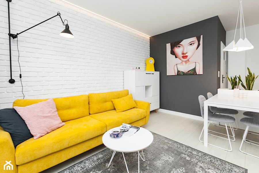 Apartament na Murarskiej, Kraków - Salon, styl skandynawski - zdjęcie od ORANGE STUDIO