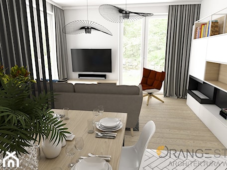 Aranżacje wnętrz - Salon: Apartament Morelove, 60m2, Kraków - Salon, styl nowoczesny - ORANGE STUDIO. Przeglądaj, dodawaj i zapisuj najlepsze zdjęcia, pomysły i inspiracje designerskie. W bazie mamy już prawie milion fotografii!