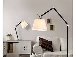 Lampa podłogowa Zyta kolor biały - zdjęcie od Tomix.pl Lampy i oświetlenia do domu, biura, ogrodu, przemysłowe i oświetlenie zewnętrzne