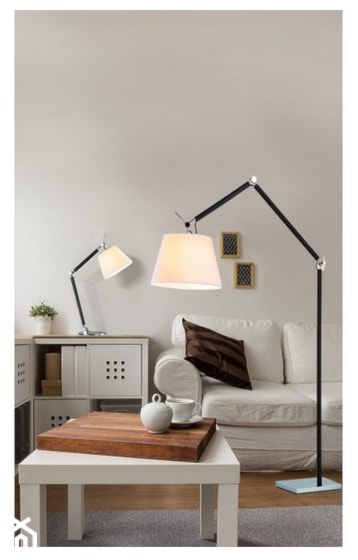 Lampa podłogowa Zyta kolor biały - zdjęcie od Tomix.pl Lampy i oświetlenia do domu, biura, ogrodu, przemysłowe i oświetlenie zewnętrzne - Homebook