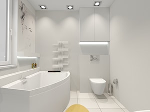 łazienka w 3 wersjach - Średnia z punktowym oświetleniem łazienka z oknem - zdjęcie od ALI DECOR ALINA KOWALSKA PROJEKTOWANIE I ARANŻACJA WNĘTRZ