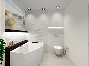 łazienka w 3 wersjach - Średnia bez okna z punktowym oświetleniem łazienka - zdjęcie od ALI DECOR ALINA KOWALSKA PROJEKTOWANIE I ARANŻACJA WNĘTRZ