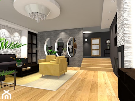 Aranżacje wnętrz - Salon: METAMORFOZA SALONU - Średni czarny szary salon z jadalnią, styl nowoczesny - ALI DECOR ALINA KOWALSKA PROJEKTOWANIE I ARANŻACJA WNĘTRZ . Przeglądaj, dodawaj i zapisuj najlepsze zdjęcia, pomysły i inspiracje designerskie. W bazie mamy już prawie milion fotografii!