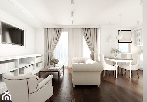 Mieszkanie w bieli. - zdjęcie od Malwina Wilczek Projektowanie Wnętrz