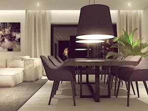 POP ART HOUSE - Duża szara jadalnia w salonie, styl minimalistyczny - zdjęcie od CUDO STUDIO