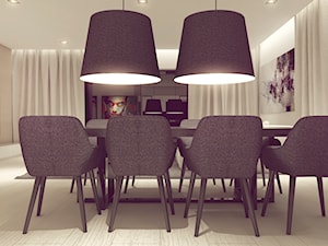 POP ART HOUSE - Duża szara jadalnia w salonie, styl minimalistyczny - zdjęcie od CUDO STUDIO