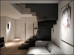 Mieszkanie dwupoziomowe we Wrocławiu - Schody, styl minimalistyczny - zdjęcie od CUDO STUDIO
