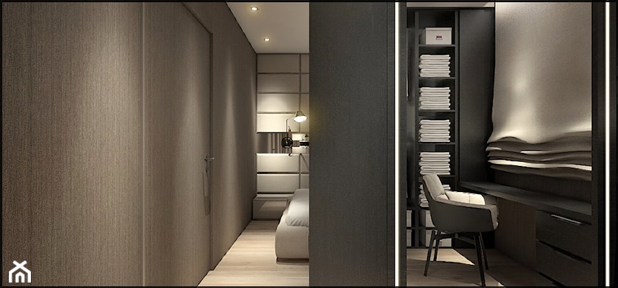 Mieszkanie dwupoziomowe we Wrocławiu - Sypialnia, styl minimalistyczny - zdjęcie od CUDO STUDIO