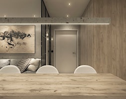 Projekt mieszkania we Wrocławiu - Średnia szara jadalnia w salonie, styl minimalistyczny - zdjęcie od CUDO STUDIO - Homebook