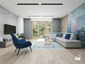 Projekt wnętrza domu 78m2/ Dąbrowica / Salon - zdjęcie od BIG IDEA studio projektowe