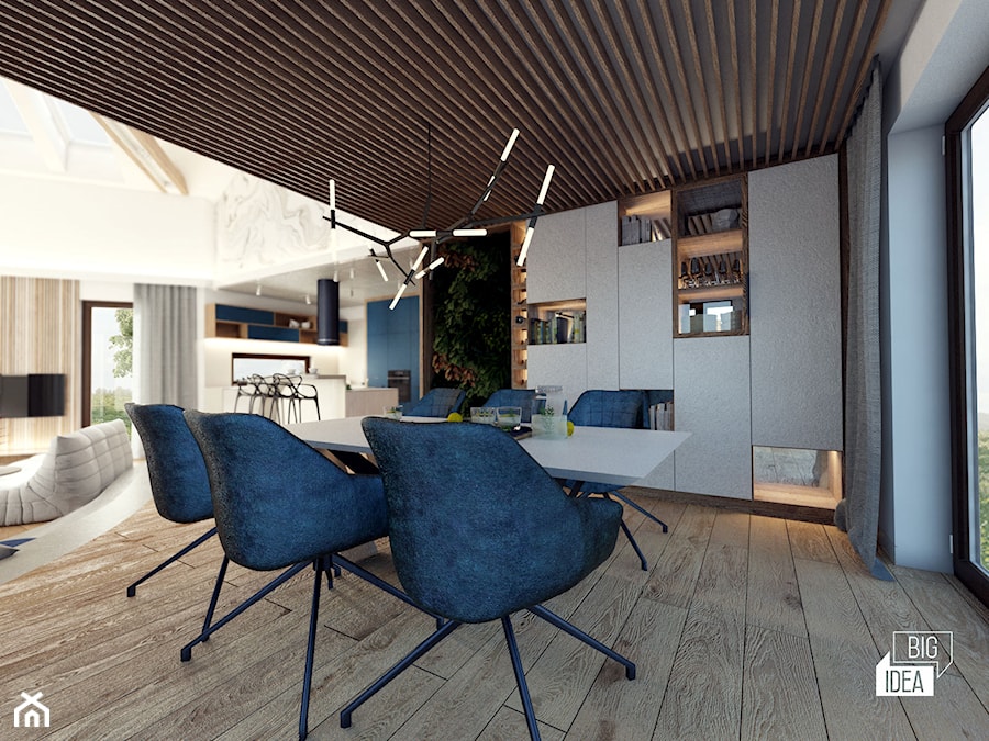 Projekt willi 300 m2 cz. III / Bochnia - Jadalnia, styl nowoczesny - zdjęcie od BIG IDEA studio projektowe