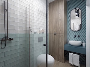 Projekt domu 107,52 m2 / Wieliczka - Mała bez okna z punktowym oświetleniem łazienka, styl nowoczesny - zdjęcie od BIG IDEA studio projektowe