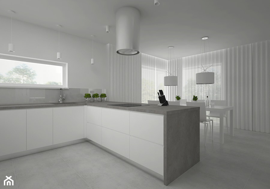 Projekt domu 120 m2 / Bochnia - Kuchnia, styl nowoczesny - zdjęcie od BIG IDEA studio projektowe