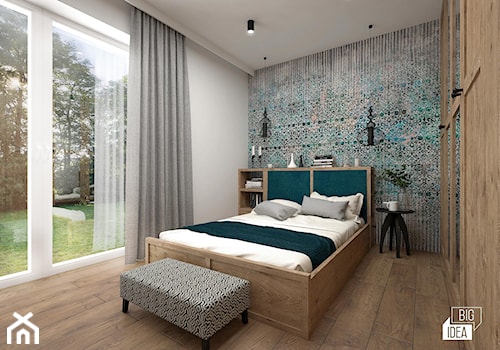 Projekt mieszkania 70,42 m2 / Warszawa - Średnia szara sypialnia, styl nowoczesny - zdjęcie od BIG IDEA studio projektowe