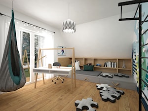 Pokoje dla dzieci 17 + 17 m2 / Nowy Targ - Średni biały pokój dziecka dla nastolatka dla chłopca dla dziewczynki, styl nowoczesny - zdjęcie od BIG IDEA studio projektowe