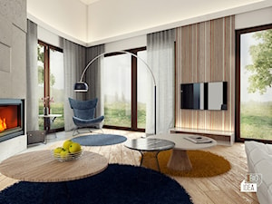 Projekt willi 300 m2 cz. III / Bochnia - Salon, styl nowoczesny - zdjęcie od BIG IDEA studio projektowe