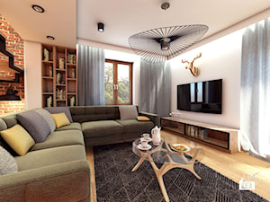 Projekt domu 45 m2 / Bochnia - Mały szary salon, styl nowoczesny - zdjęcie od BIG IDEA studio projektowe