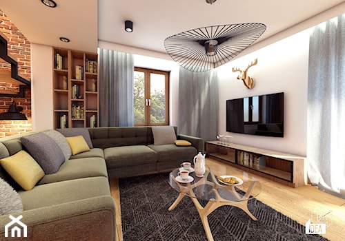 Projekt domu 45 m2 / Bochnia - Mały szary salon, styl nowoczesny - zdjęcie od BIG IDEA studio projektowe
