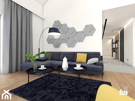 Aranżacje wnętrz - Salon: Projekt wnętrza 110m2 / Kobyle / Salon - BIG IDEA studio projektowe. Przeglądaj, dodawaj i zapisuj najlepsze zdjęcia, pomysły i inspiracje designerskie. W bazie mamy już prawie milion fotografii!