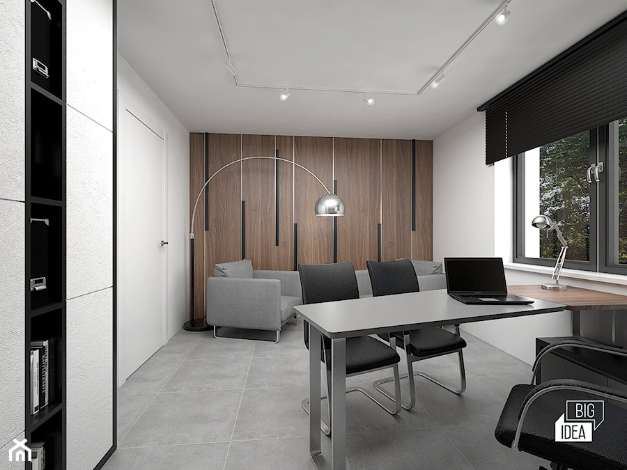 Projekt biura 15,5 m2 / Szczurowa - Wnętrza publiczne, styl minimalistyczny - zdjęcie od BIG IDEA studio projektowe