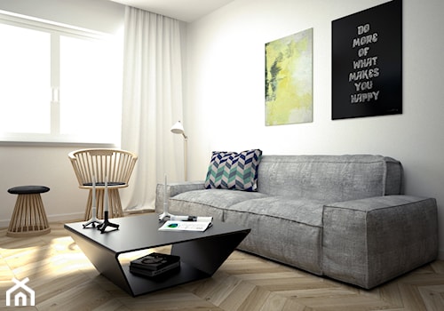 Projekt salonu 21 m2 / Bochnia - Salon, styl nowoczesny - zdjęcie od BIG IDEA studio projektowe