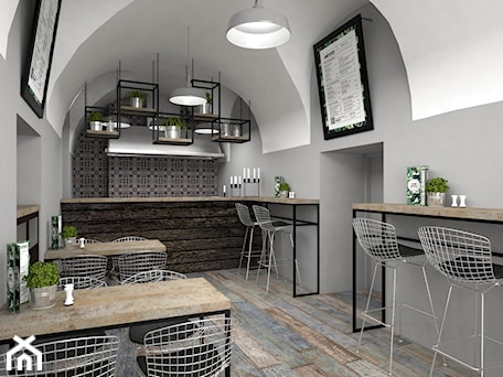 Aranżacje wnętrz - Wnętrza publiczne: Projekt lokalu / Restauracja / Kraków - Wnętrza publiczne, styl nowoczesny - BIG IDEA studio projektowe. Przeglądaj, dodawaj i zapisuj najlepsze zdjęcia, pomysły i inspiracje designerskie. W bazie mamy już prawie milion fotografii!