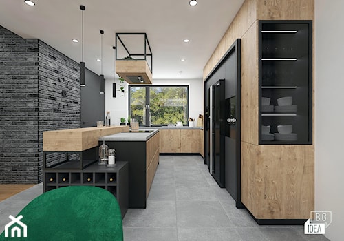 Projekt wnętrza domu 240 m2 cz.I / Bochnia - Kuchnia, styl nowoczesny - zdjęcie od BIG IDEA studio projektowe