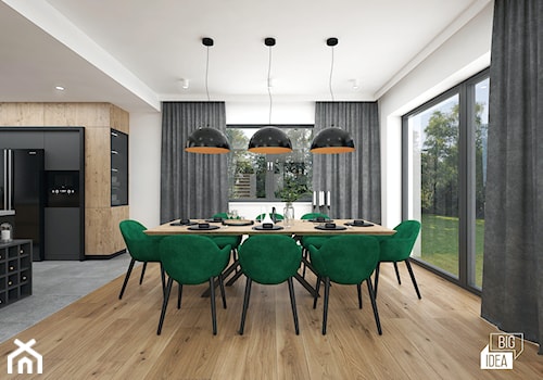 Projekt wnętrza domu 240 m2 cz.I / Bochnia - Jadalnia, styl nowoczesny - zdjęcie od BIG IDEA studio projektowe