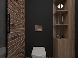 Projekt mieszkania 60 m2 / Duchnice - Mała bez okna łazienka, styl industrialny - zdjęcie od BIG IDEA studio projektowe