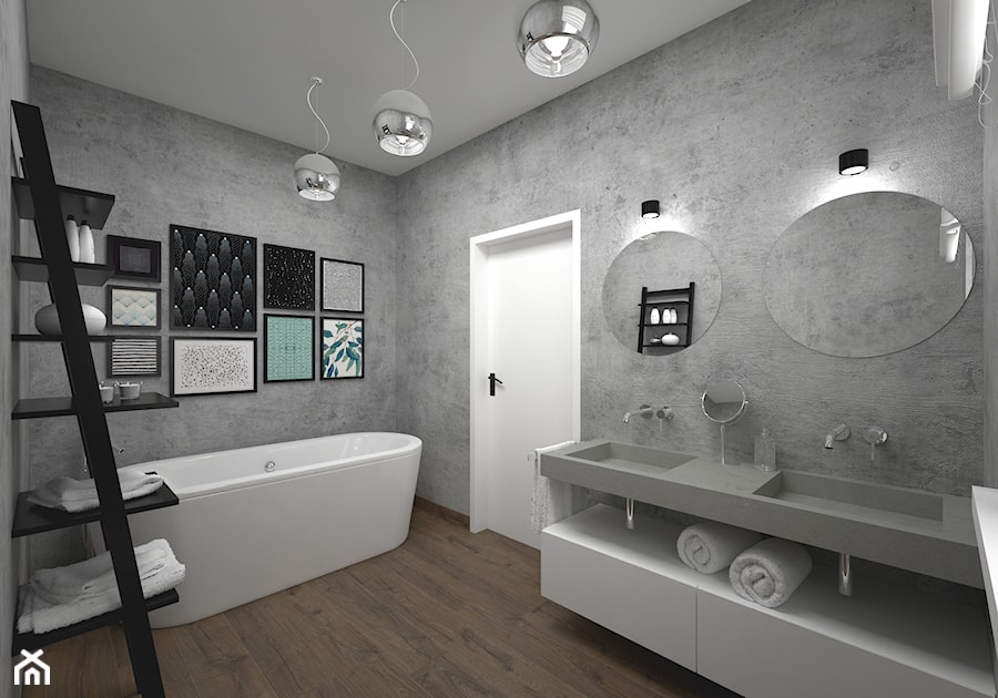 Projekt domu 120 m2 / Bochnia - Łazienka, styl nowoczesny - zdjęcie od BIG IDEA studio projektowe
