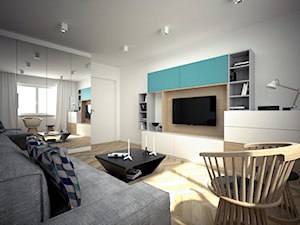 Projekt salonu 21 m2 / Bochnia - Salon, styl nowoczesny - zdjęcie od BIG IDEA studio projektowe