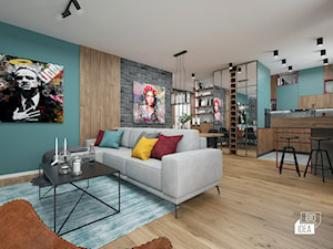 Projekt mieszkania 90m2 / Warszawa / Salon - zdjęcie od BIG IDEA studio projektowe