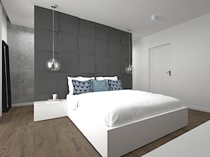 Projekt domu 120 m2 / Bochnia - Średnia biała sypialnia, styl nowoczesny - zdjęcie od BIG IDEA studio projektowe