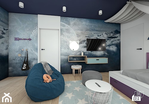 Projekt willi 300 m2 cz. I / Bochnia - Duży biały pokój dziecka dla dziecka dla nastolatka dla chłopca, styl nowoczesny - zdjęcie od BIG IDEA studio projektowe