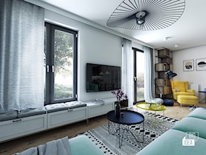 Projekt domu 107,52 m2 / Wieliczka - Średni biały szary salon, styl nowoczesny - zdjęcie od BIG IDEA studio projektowe