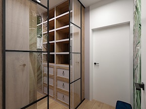 Projekt willi 300 m2 cz. II / Bochnia - Mała otwarta garderoba oddzielne pomieszczenie, styl nowoczesny - zdjęcie od BIG IDEA studio projektowe