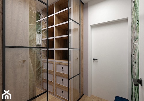 Projekt willi 300 m2 cz. II / Bochnia - Mała otwarta garderoba oddzielne pomieszczenie, styl nowoczesny - zdjęcie od BIG IDEA studio projektowe